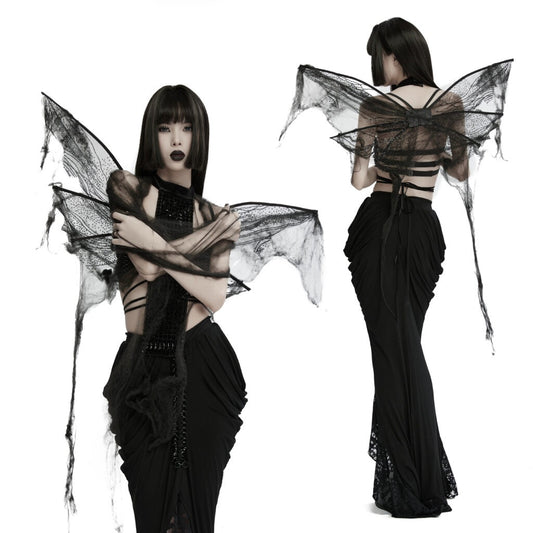 Gothic Butterfly Shimmer Mesh Wings
