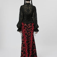 Gothic Chiffon Embroidered Blouse