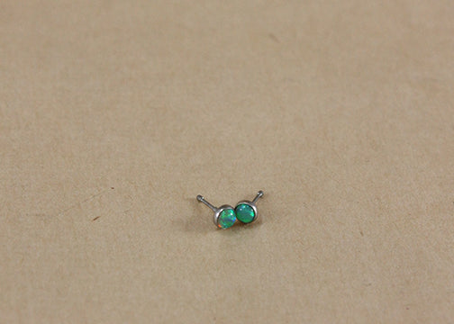 16G TI CABOCHON 3MM SYN. LIME OPAL