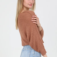 Open Knit Light Weight Pullover Sweater