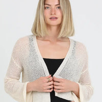 Light Weight Open Knit Cardigan Sweater