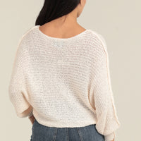 Two Tie Front Bat Wing Light Weight Cardigan Sweater