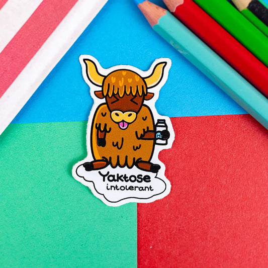 Yaktose Intolerant Yak Sticker - Lactose Intolerant