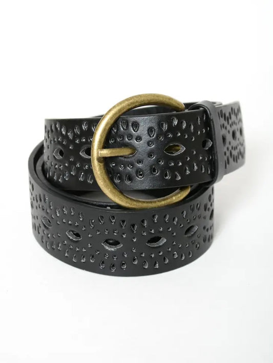 Black Eyelet Belt