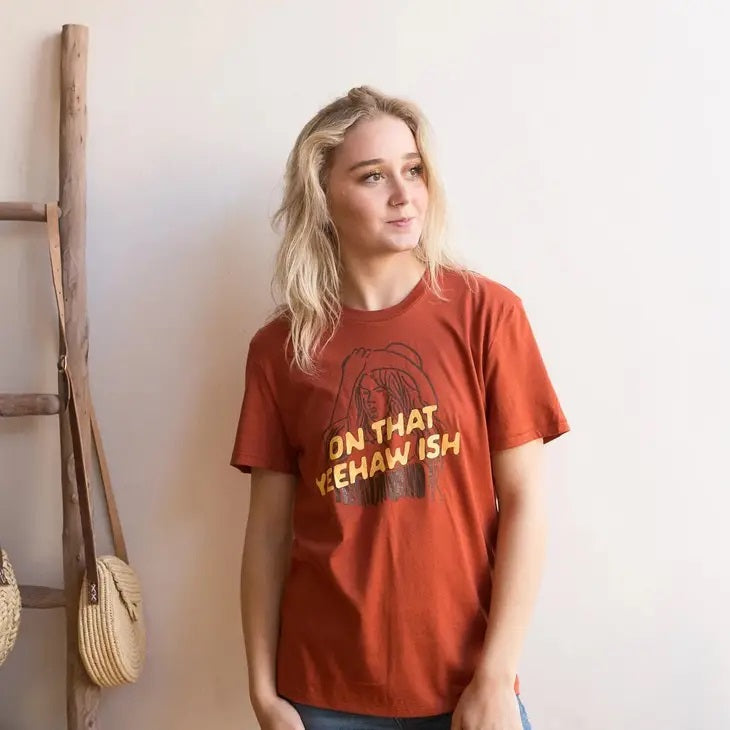 Yeehaw Tee Clay Red