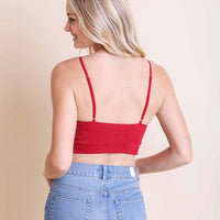 Seamless Padded V Neck Brami Berry