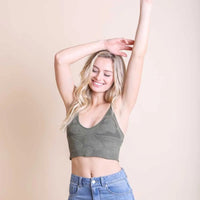 Seamless Padded V Neck Brami