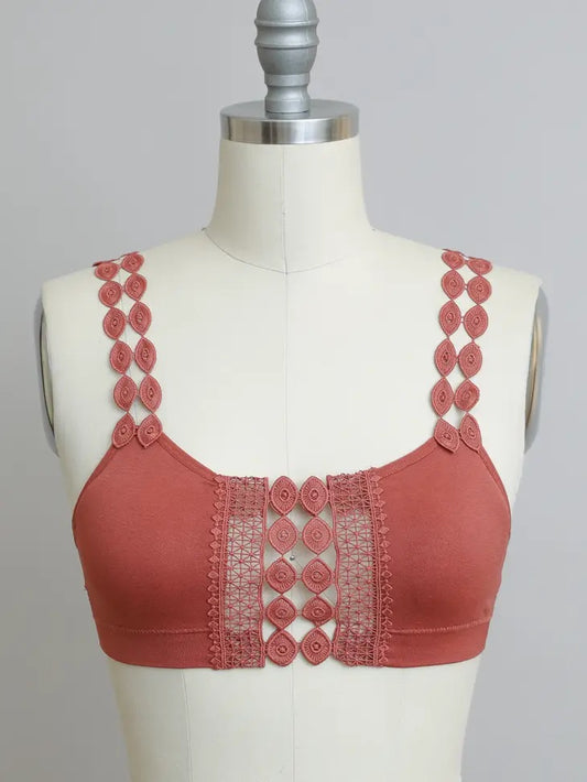 Eye Lace Applique Bralette