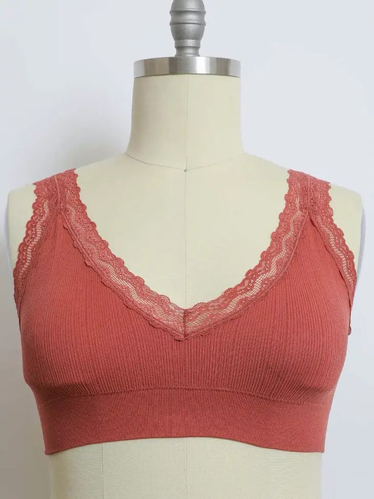Lace Trim Padded Bralette