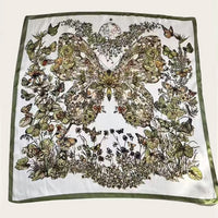 Floral Butterfly Silk Bandana
