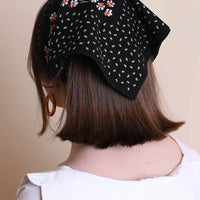 Floral and Dot Cotton Neckerchief