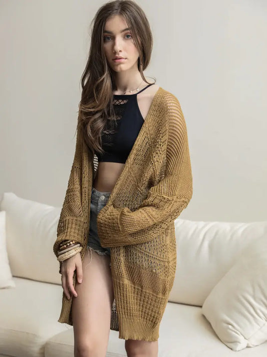 Bronze Soft Textured All-Season Cardigan