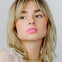 Galactic Pink Face Freckles Metallic Temporary Tattoos