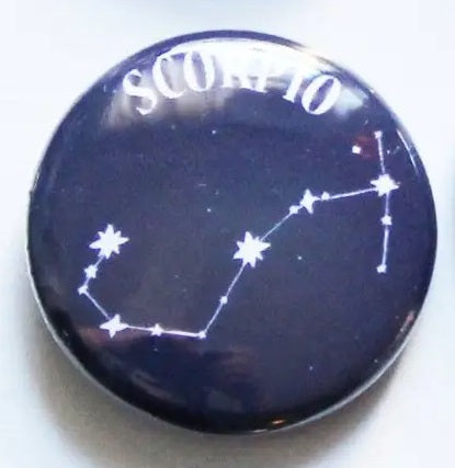 Zodiac Scorpio Button