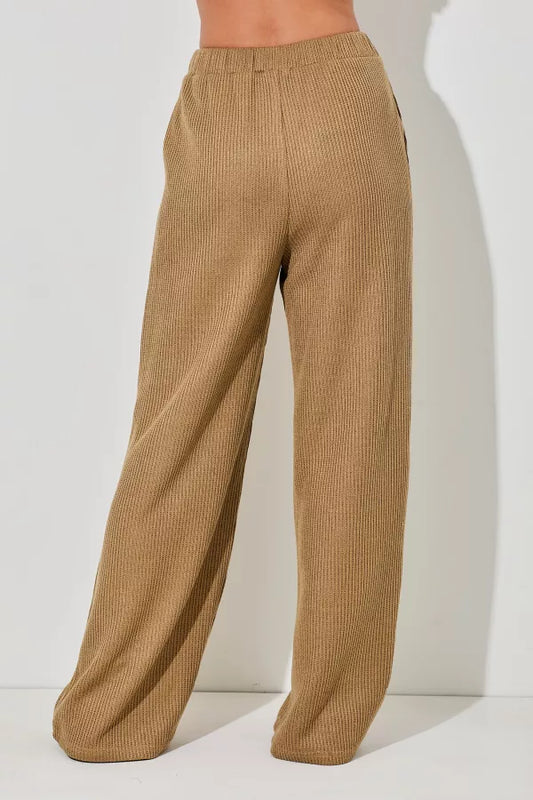Elastic Knit Long Pants