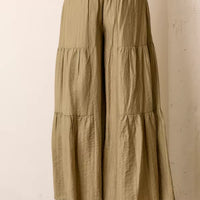 High Waist Tiered Wide Leg Pant