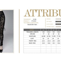 Leggings con cordones y camafeo de encaje negro