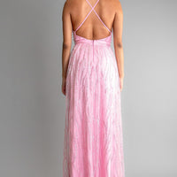 A Line Cross Back Maxi Dress