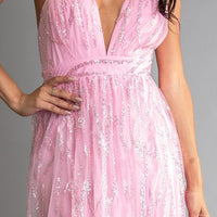 A Line Cross Back Maxi Dress