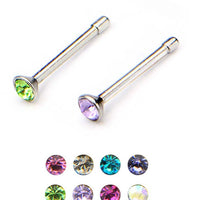 22G BEZ SET 2MM COLOR GEM BONE