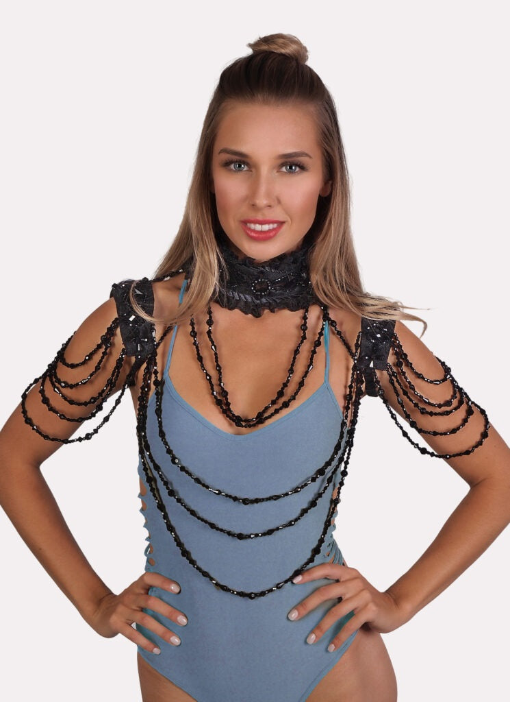 Collier Gothique W Ras Du Cou N Perles