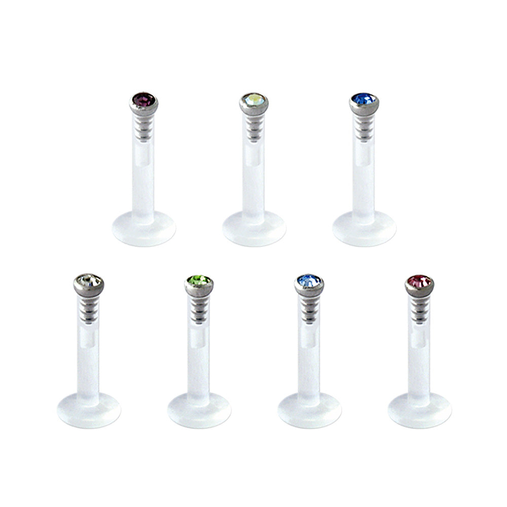 Push Fit Gem Top Bio Pierce Labret