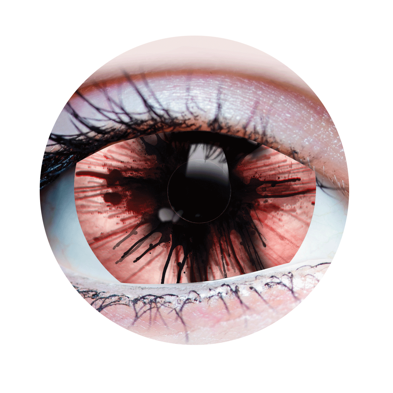 Doom - Lentilles de contact colorées rouges, noires et blanches