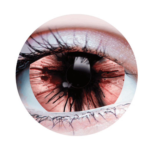 Doom - Lentes de contacto de color rojo, negro y blanco