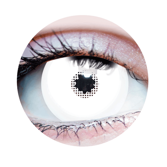 Contactos de disfraz de mini esclerótica blanca