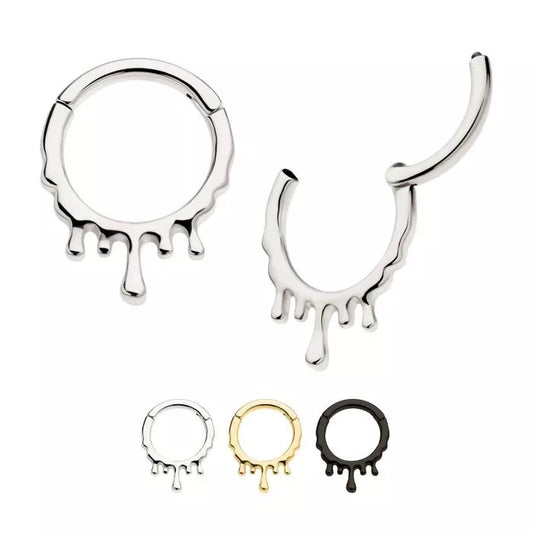 16g Dripping Design Hinged Hoop