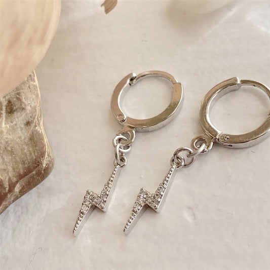 Cerceau Huffer à breloque éclair Indra Pave