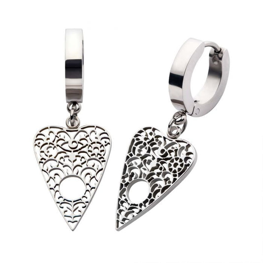 Planchette Charm Huggies