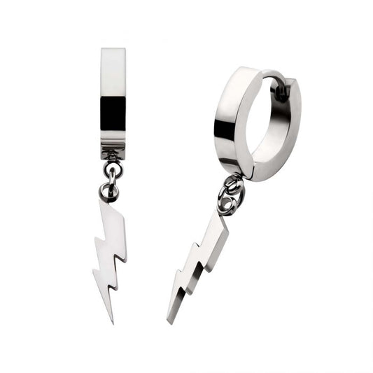 Lightning Bolt Charm Huggies