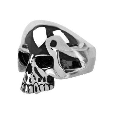 Black Oxidized Skull Ring Size 13