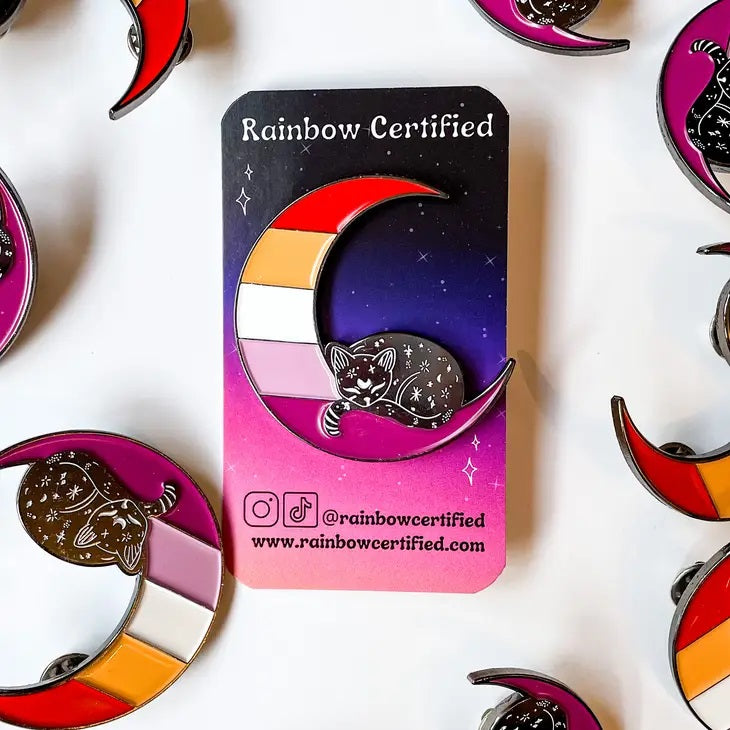 Lune lesbienne LGBTQIA+ Badge