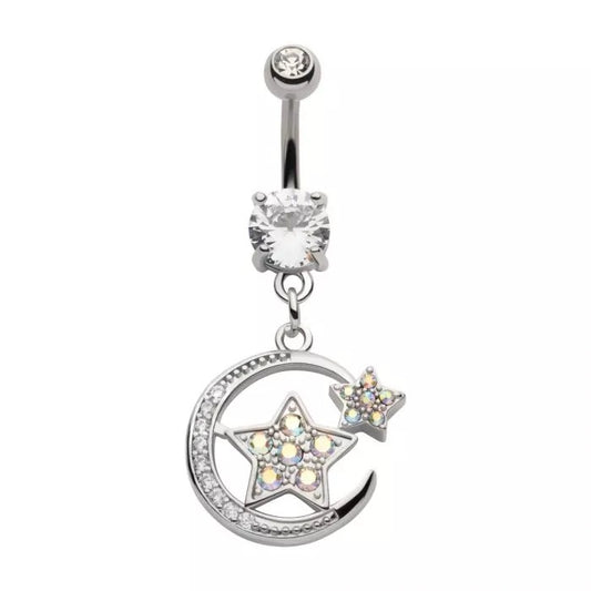 Nombril Croissant de Lune Double Étoile