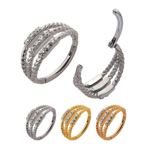 Cordes avec 10 joyaux orientés latéralement