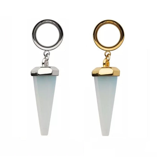 Punta de cristal en túnel liso 8g - 2g