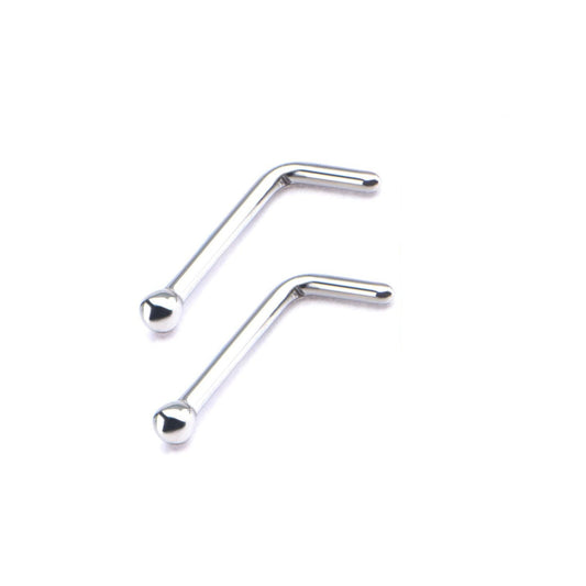 Stud para nariz en forma de L de 20 g con parte superior de bola de 1,5 mm