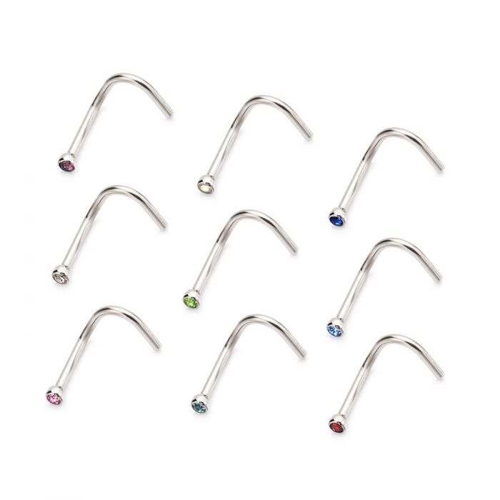Ensemble de lunette 18 g, vis de nez de gemme de 1,5 mm