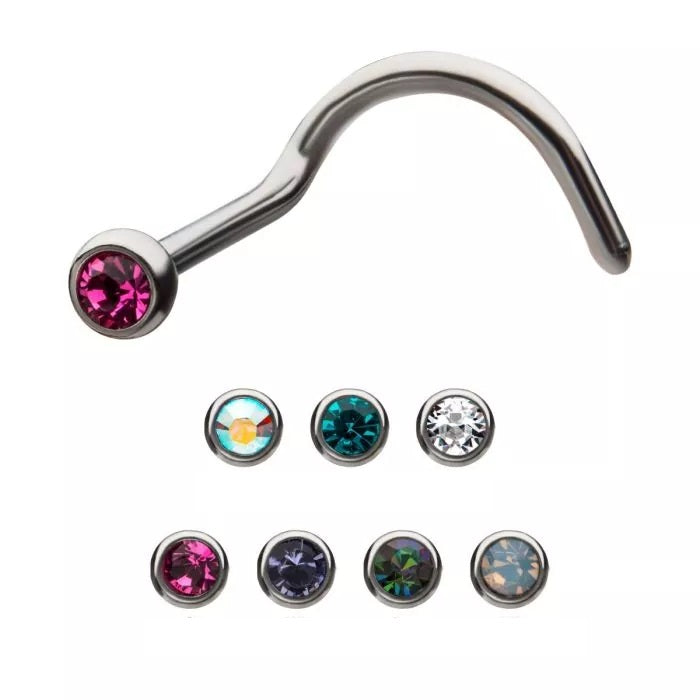 Jeu de lunette 20 g, vis de nez de gemme de 2 mm