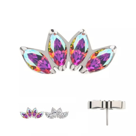 Juego de 4 puntas de gemas Marqués