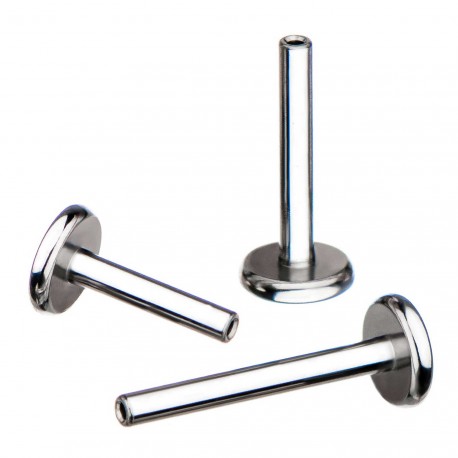 Labret sans fil en titane 18 g - 14 g avec base de 4 mm