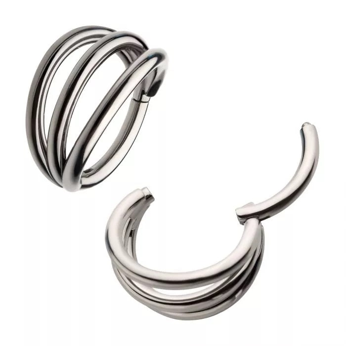16g Triple Hoop Titanium Hinged Hoop