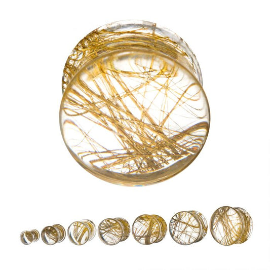 Resin Gold Line Double Flare Plug